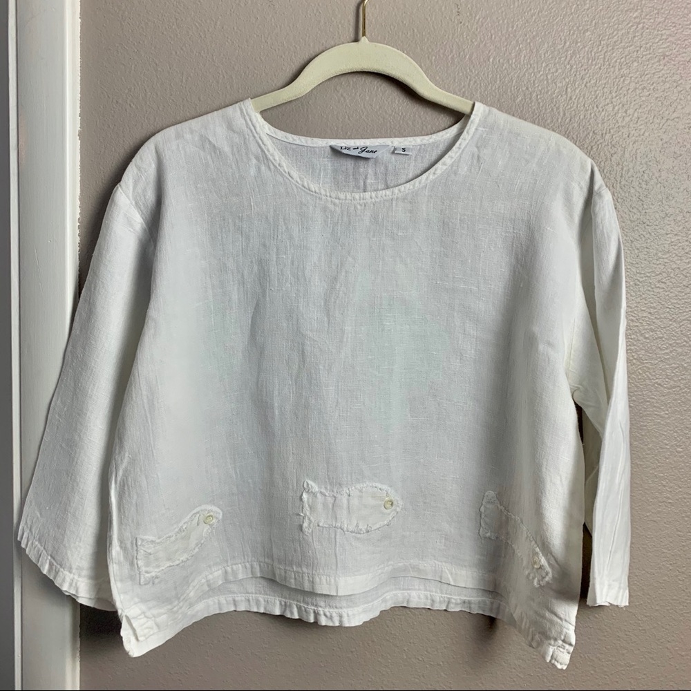 Liz & Jane Linen Crop Top